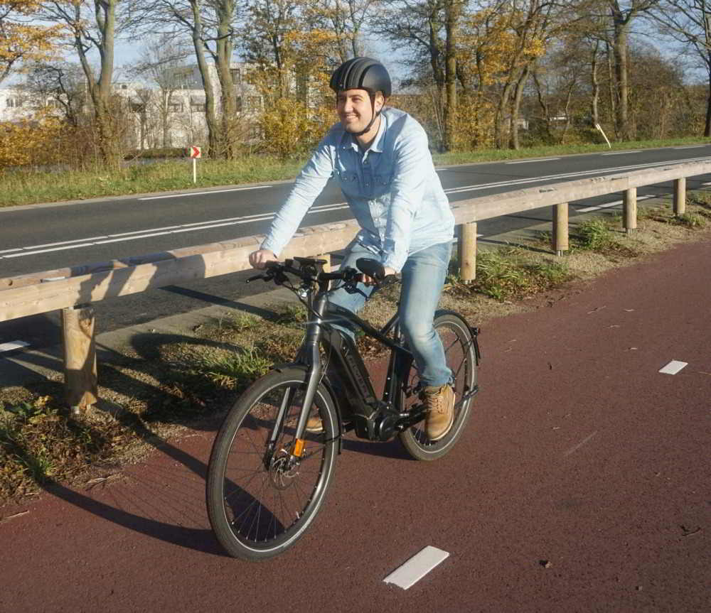 Ritje met de Flyer speed pedelec op het snelle fietspad tussen Diemen en Weesp Flyer-speed-pedelec-met-Nick